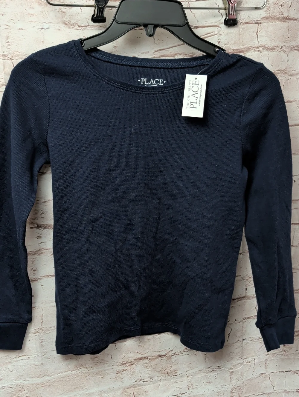 The Children’s Place Girls' Long Sleeve Navy Thermal Top Medium Nwt